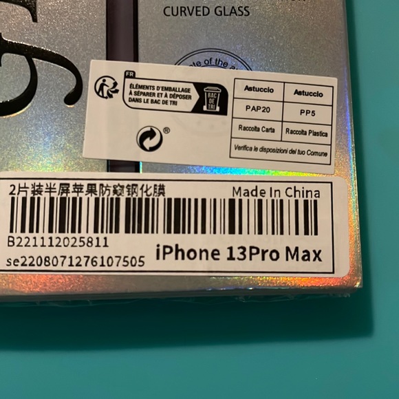 Glass full cover screen protector 9H curved glass iPhone 13 promax - Picture 3 of 3
